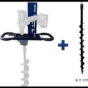 EGI RJ110 - Accuboor boorhouder met 60mm boor - voor eigen accuboor - uitgaande as 20 mm - Elektrische grondboor