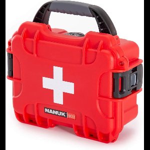 Nanuk 903 Case 903 empty – w/First Aid Logo - Red