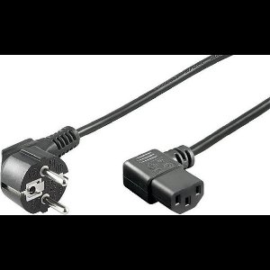 Easyfiks Netvoedingskabel Voedingskabel C13 haaks, 230V, Zwart 1.5 Meter, 3x1.00mm2