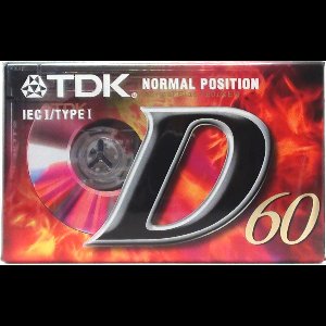 Audio Cassette Tape TDK D-60 normaal Position type I - Uiterst geschikt voor alle opnamedoeleinden / Sealed Blanco Cassettebandje / Cassettedeck