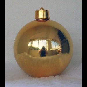 3 stuks 1 Onbreekbare kerstbal diameter 20 cm goud glanzend