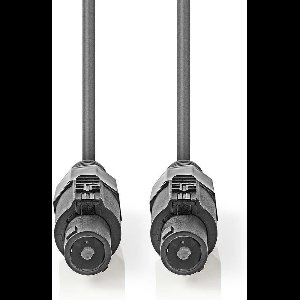 Nedis Speaker-Kabel - 48 x 0.20 mm - Koper - 15.0 m - Rond - PVC - Donkergrijs - Gift Box