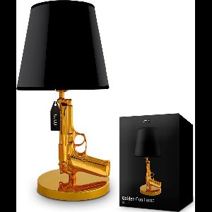 MikaMax Golden Gun Lamp Replica - Pistoollamp - Beretta - Tafellamp - Goud - 43 x 24 x 43cm