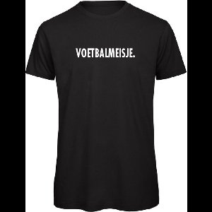 T-shirt Zwart XL - voetbalmeisje - wit - soBAD. | T-shirt unisex | T-shirt dames | Voetbal | Humor