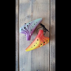 STL Brio Ocarina - Tenor C - 12 gaten - Keramiek Vibrant Purple