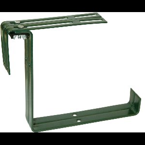 Geli Balkonbeugel - 2x - voor railing t/m 14 cm - donker groen - bloem/plantenbakken ophang beugel