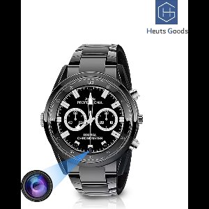 Heuts Goods - Spy Camera Horloge - Verborgen Camera - Spy Camera - Spy Watch - Met LUXE Opbergdoos - 32GB SD kaart - FULL HD 1080P - Nederlandse Handleiding - Zwart