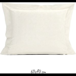 Eleganzzz - Satijn Kussensloop - Set van 2 stuks - Kussensloop 60x70cm - Satijn Ivory/ Cream - met Oxfordrand 100 % katoen