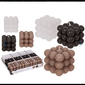 3 stuks bubble kaars - in 3 kleuren - kerst cadeau - kaarsen - bubble - wit - zwart - bruin