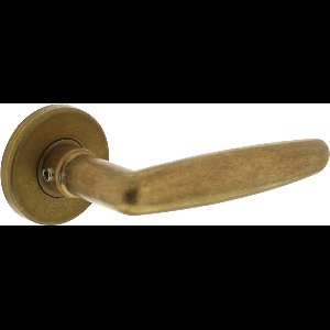 Intersteel Deurkruk Sophie met rozet ø49x7mm verdekt messing getrommeld