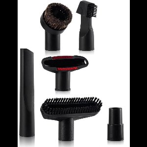 OIMG Stofzuiger Zuigmond Set - 6 Stuks - geschikt voor Miele，Philips，AEG，Karcher，Bosch，Numatic，Nilfisk - spleetzuigmond - Universeel Opzetstuk - zwart