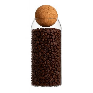 Adore Maison Barista Voorraadpot 1000ml - Koffiebonen pot met Kurk – Luxe Bewaarpot voor Verse Bonen, Thee en Kruiden – Stijlvol en Duurzaam Ontwerp - Koffie - Espresso