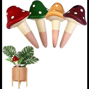 Brenzoos - Tonkegelbewatering set van 4 plantenbewateringsballen met tuinaccessoires - 150 ml irrigatiesysteem voor kamerplanten en bloemen