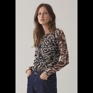 3s5217-30733 Mesh top ornament print