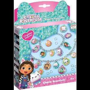 Gabbys Dollhouse Bedelarmbandjes Maken – Knutselset voor kinderen – Maak bedelarmbanden met puffy glitterstickers – Gabby’s Dollhouse – Creatief speelgoed – Vriendschapsarmbandjes – Meiden cadeau – Vanaf 3 jaar – DIY sieradenset