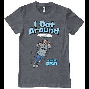 Inspector Gadget T-Shirt I Get Around T-Shirt CPLG-1-IG001-H60-4 DarkHeather-XL