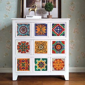 Cuhostki 24 vellen - Waterdicht en oliebestendig - Keukenstickers - 20x20cm - Badkamervinylbehang in neutrale kleuren - Lichte textuur met grafisch patroon