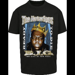 Mister Tee - Biggie Crown Oversize Heren T-shirt - XS - Zwart