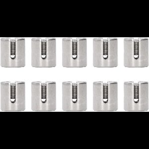 JHubers Goods - Kabel Klemmen van Roestvrij Staal voor Draad Touw - Set van 10 Stuks