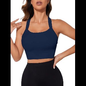 ADAPT Sport-BH met Verstelbare Sluiting - Super Comfortabel - Verstelbaar - Stevig Materiaal - Zachte Stof - Criss Cross Fitness & Running BH - Aansluitend - Blauw - Maat L