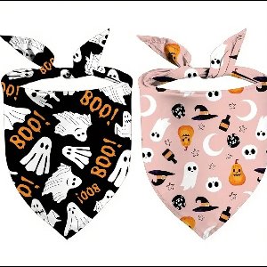 Honden Bandana Halloween - 2 - delig - Spooky & Cute – 63cm