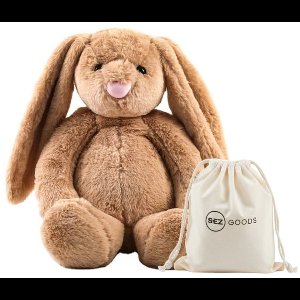 SEZGoods Verzwaringsknuffel Konijn - 1.8KG - Verzwaarde Knuffel - Weighted Stuffed Animal - Sensorisch Speelgoed - Zware Knuffel - Plushie