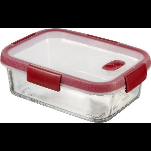 Curver Smart Cook Glazen Vershouddoos - Rechthoekig - 0,9 liter - Rood