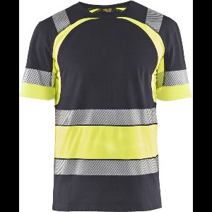 Blaklader T-shirt High Vis 3421-1030 - Medium Grijs/High Vis Geel - XS