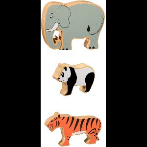 Lanka Kade Wildlife 3 set van 3 houten dieren