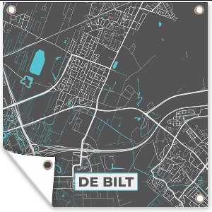Tuinposters De Bilt - Kaart - Plattegrond - Stadskaart - 50x50 cm - Tuindoek