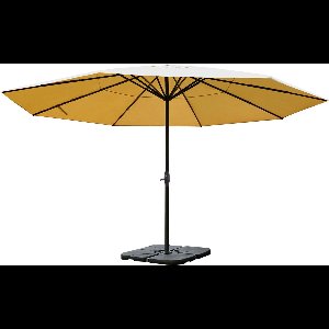 Cosmo Casa Parasol Meran Pro- Horeca marktparasol zonder volant Ø 5m polyester/aluminium 28kg - Crème met standaard