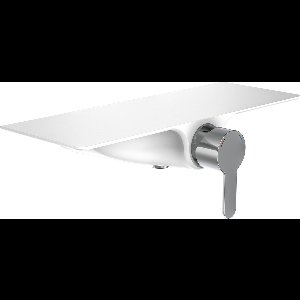 SCHÜTTE Waterway Douchekraan met Planchet - Mengkraan - Hartafstand 150 mm - Chroom/Wit