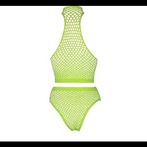 Shots - Ouch! OU833GLOOS - Turtle Neck and High Waist Slip - Green - XS/XL