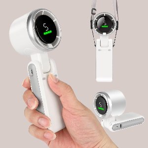 Mini Ventilator Turbo - Handventilator met 5 Snelheden - Draagbare Ventilator - Mini Fan - Oplaadbaar - Wit