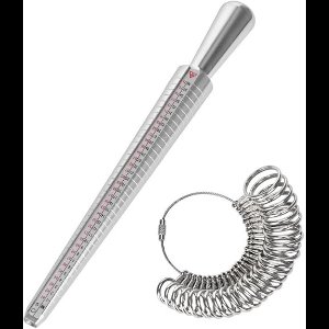 TOVBMUP Ringmaatmeter - Met 4 meetschalen - Meetbereik 41 tot 76 vingeromtrek - Geschikt voor metalen of kunststof ringen