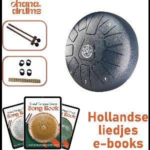 Ohana Drums® Tongue drum – Handpan – 20 cm Ø – Nachtelijk Blauw – Klankschaal – 11 noten – Yoga Drum – Lotus Tong - Steeldrum - Muziekinstrument voor kinderen - Mindfulness muziektherapie - Percussie-instrumenten