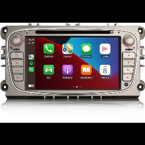 Cartronix CarPlay voor Ford Mondeo S-max Mondeo Galaxy Focus | Zilver | 2007 t/m 2014 | Android 13 | Draadloos Apple Carplay & Android auto | 4GB + 64GB | 8-Core processor | 2025 model | 2007 2008 2009 2010 2011 2012 2013 2014 | Bluetooth & Wifi