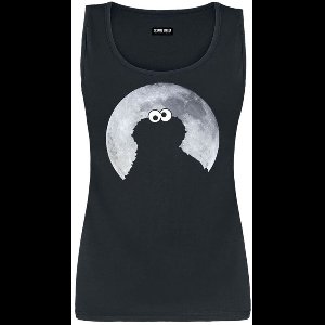 Sesame Street Krümelmonster - Moonlight - Cookie Monster Dames Top - zwart - M