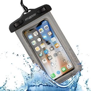 MyGear Waterdichte Telefoonhoesje | Geschikt Voor Alle Smartphones  | Onderwater hoesje | Max Variant | Universeel | Drybag | Transparant | Zwart