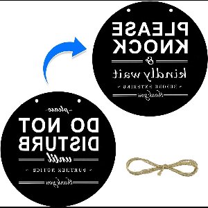 Allecto Plus - Dubbelzijdig Niet Storen Deurhanger Acryl 15x15cm - Deurbord voor Kantoren en Huizen - Zwart Design - Ophangbaar Klop Bord - Makkelijk te Bevestigen - Privacy Bord met Opdruk