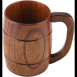 Allecto Premium - Natuurlijke houten bierpul retro thee-waterkan met grote capaciteit. Vintage klassieke drinkkan met handvat. Perfect voor feesten en evenementen.