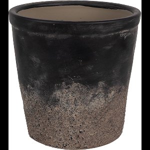 Clayre & Eef Bloempot Ø 12x11 cm Grijs Keramiek