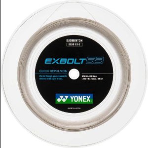 Yonex Exbolt 63 badmintonsnaren - Wit - Rol 200M