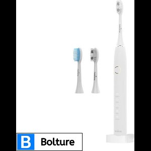 Bolture Electric Toothbrush - Elektrische Tandenborstel - 5 Standen - Inclusief 2 Opzetborstels - Sonisch - Waterdicht - Wit