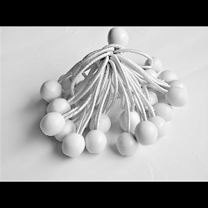 Korte tentelastieken met bol – 25 stuks