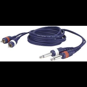 DAP Audio Jack naar RCA overgangskabel 3m - 2x Mono Jack naar 2x Tulp (RCA) - 3m