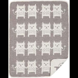 Klippan wiegdeken chenille katoen little me - grijs- 70x90cm