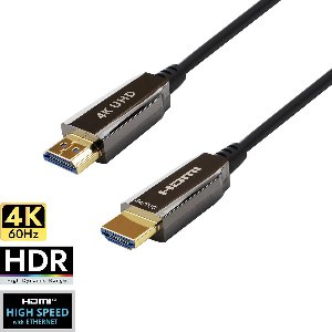 Qnected® Actieve Optische High Speed HDMI 2.0b kabel - 20 meter - 4K@60Hz HDR - Gecertificeerd - High Speed with Ethernet - 18 Gbps - PS4 - Xbox One X & S - PC - Laptop - Beamer - Monitor
