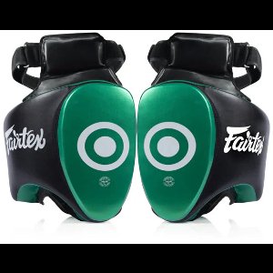 Fairtex TP5 Ultra Lite Thigh Pad - Zwart/Groen - One size