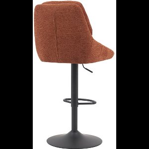 Barstoel 'Sabine' in stof Roest kleur - Draaibaar - H 100-121 x B 50 x D60 cm - Prijs per stuk